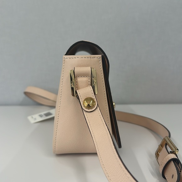 🔥🔥🔥Authentic Longchamp Le Pliage Heritage Blush Pink Leather Crossbody Bag - Picture 6 of 16